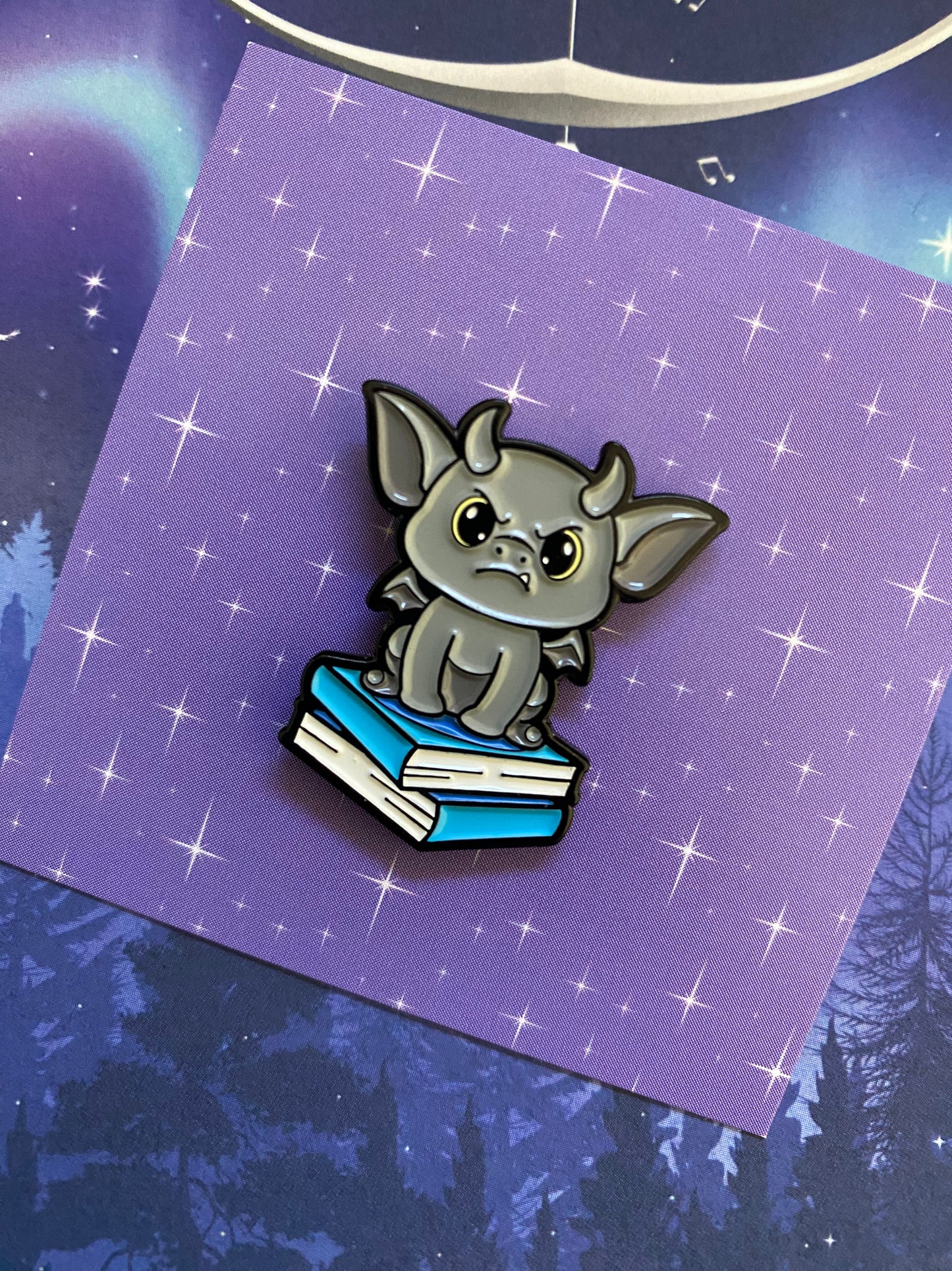 Book Gargoyle Enamel Pin