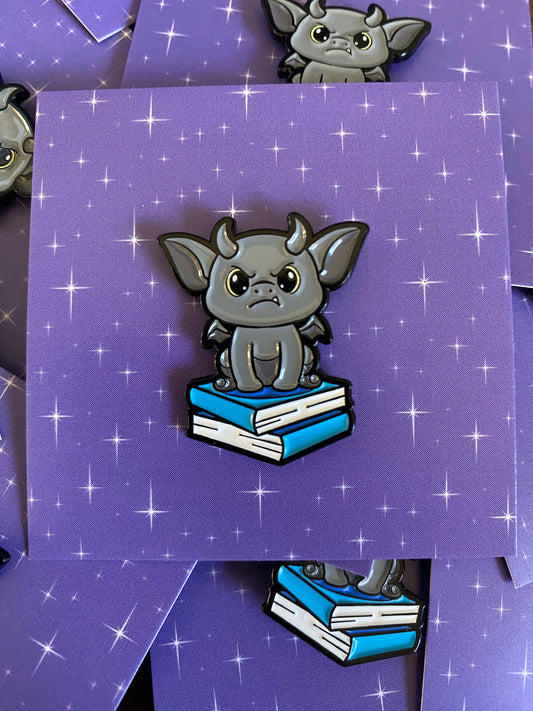 Book Gargoyle Enamel Pin