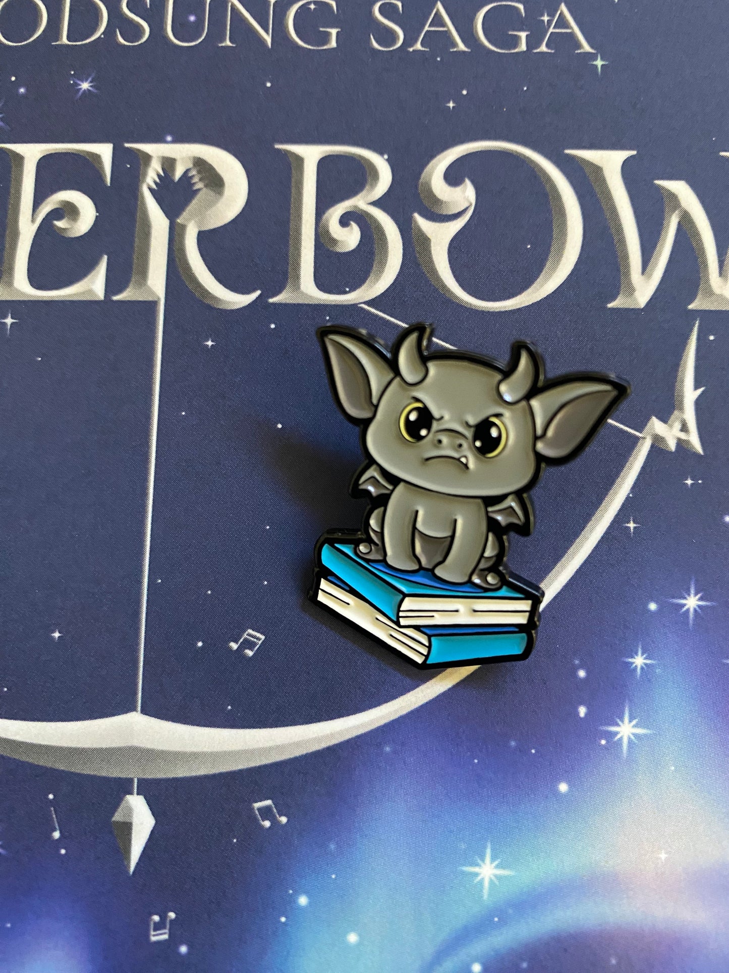 Book Gargoyle Enamel Pin