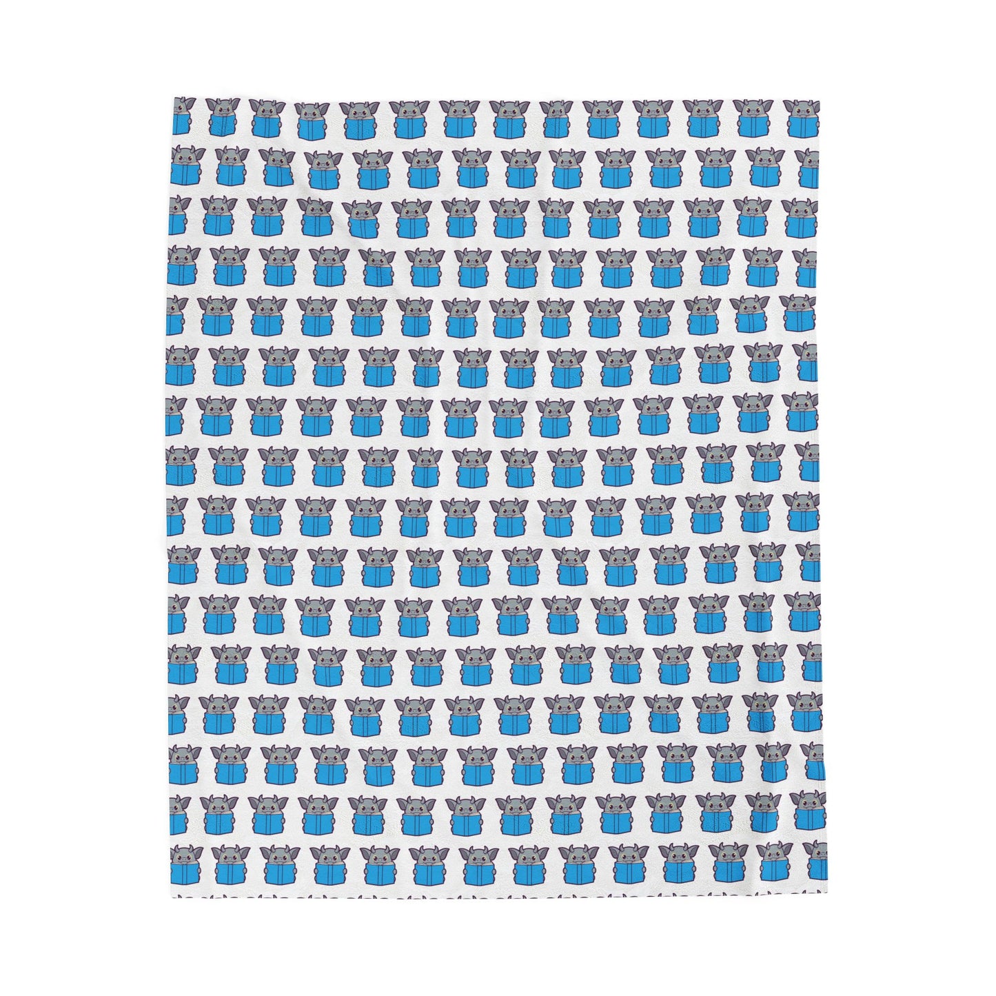 Book Gargoyle Throw, Cozy Reading Velveteen Plush Blanket - Reading Gargoyle